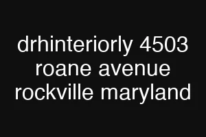 drhinteriorly 4503 roane avenue rockville maryland