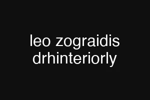 leo zograidis drhinteriorly